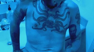 Masturbating & Wax Play in Hannibal Mask