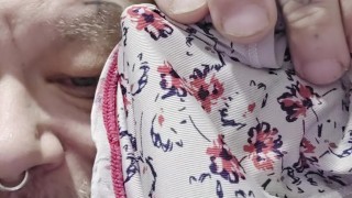 Sniffing piggy's panties