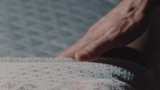 He ties me to the bed and makes me come with pussy-eating sex toys