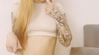 Sexy petite school teen slut bouncing