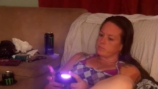 I lift up my micro minidress and show off my panties and spread my legs and I'm super horny