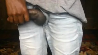 ZIPPED OUT MY TROUSER JUST TO STROKE MY COCK