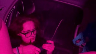 Sexy milf to excited & fucks herself in her car in the cold & makes herself cum all over