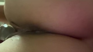 Sexwife fucks herself close-up, multiple orgasms, moans