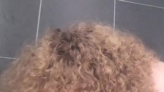 Having Fun In The Shower Sucking and Fucking Myself With Her Big Fat Dildo