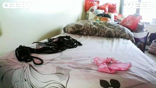 EBONY INDIAN STRIPPER DOES BONDAGE ROLE PLAY AT A PARTY BDSM COSPLAY