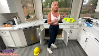 Plumber Lady Mellanie Monroe Gets Blacked