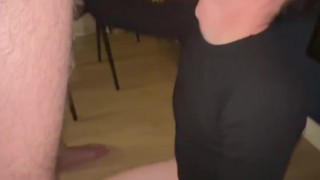 Straight Stepdaddy dominates his twink teen stepson master - slave blowjob big cock Polish gay socks