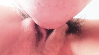 Eating her pussy from the back