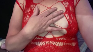 Mmmm playing them big pierced nipple 😈