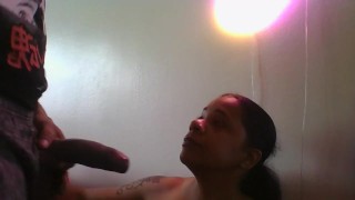 BLOWJOB CUM ON TITS AT THE END CUMSHOT POV