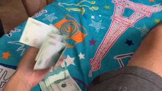 Horny maid strips naked in front of her boss in exchange for extra money