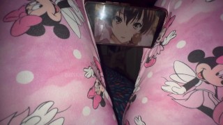 He even got his pajamas wet from watching hentai porn🤤