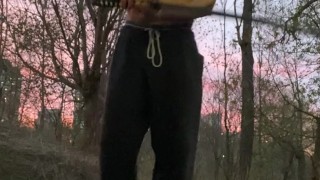 Dancing with my Katana sword.