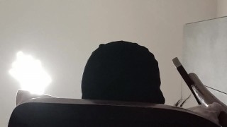 Tied up, blindfolded and ballgagged milf gets fucked in her mouth, pussy and ass