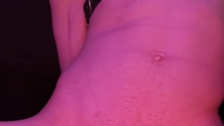 Kinky twink takes huge dildo while locked up