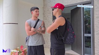 Horny threesome on the beach with my stepbrother and his girlfriend - Max Betancur - Danner Mendez -