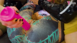 Lesbian Domination in Latex & Dildo Fucking with Anuskatzz & Miss Medea