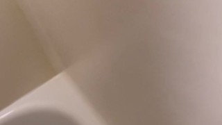 Messing with pregnant wife in the shower