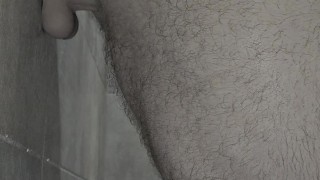 HardCrystal the chubby white male tries to ride his new 11 inch dildo