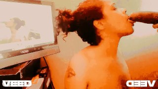 EBONY BIG BREAST BBW INDIAN BROWN SKIN BIG TITS AND HUGE BBC BLOWJOB