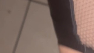 I stroke my dick in front of people in my leather underwear in the adult theater