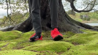 Taking off pants and Underwear in the Woods