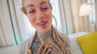 Double Anal Slut - Gangbang with Tattoo Girl Anuskatzz ends with big Facial - ATM, DAP, DP