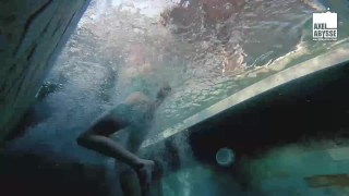 Kinky Axel Abysse Tears His Hole In Pool Solo Anal Torment