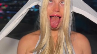 Naughty Bunny Slowly Undressing Just for You