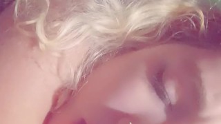 Horny little kitten wakes you up with her moans