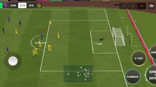 Penetración de balones en la portería. FC mobile. Juego limpio torneo . Prácticando el tiro