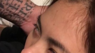 first time i sucked a big dick and swallowed all of his cum!