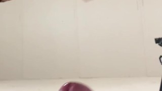 Squirting allover his cock