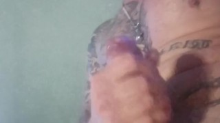 big and cocky guy jerking off cumshot