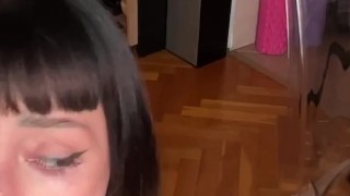 Bitch rides cock, loves it, and gets cum on her ass