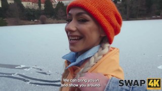 SWAP4K. A kinky couple had a hard threesome with a hot girl, her boyfriend watched through the glass