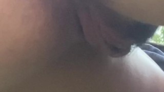 Dirty Farm Girl Pisses In The Grass After A Long Day, Soaked And Moaning