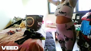 COSPLAY QUEEN FETISH MIDGET EBONY STRIPPER TRYING ON CLOTHING CASTING