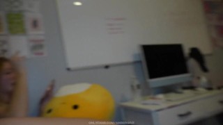 18 Year Old College Slut Fucks In Dorm in Front of Horny Roommate!