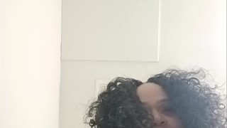 Public pussy cream eating