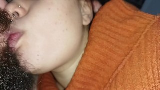 pov kissing, sucking tongue, kissing fetish, she fuck handjob🫦😘😙🤤😋😵‍💫😵💦🥛🍌😈