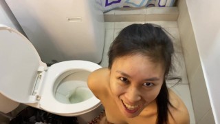 August River toilet teen cum slut gets her throat fucked