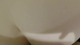Sub fucked from behind until filled with Cum. POV