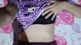 💦A rich female orgasm with my new pajamas. I get very horny every time I wear them💦