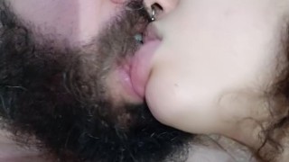 tongue kiss, tongue to tongue couple, pov kiss, best kissing fetish in porn😋🤤😵💦😙👩🏽‍❤️‍👨🏼🫦