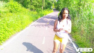 SEX OUTSIDE ON PUBLIC BIKE TRAIL PARK TREES WOODS JUNGLE