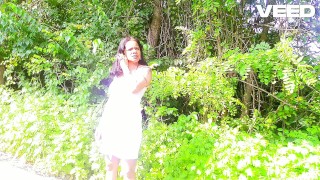 PEACH EBONY MILF PUBLIC SOLO FEMALE OUTSIDE BIKE TRAIL