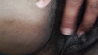 Natural creamy Ebony pussy