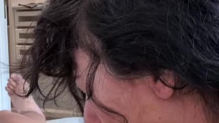 I fuck hard a milf at the hotel. she gives me a blowjob and I pee in the bathtub.